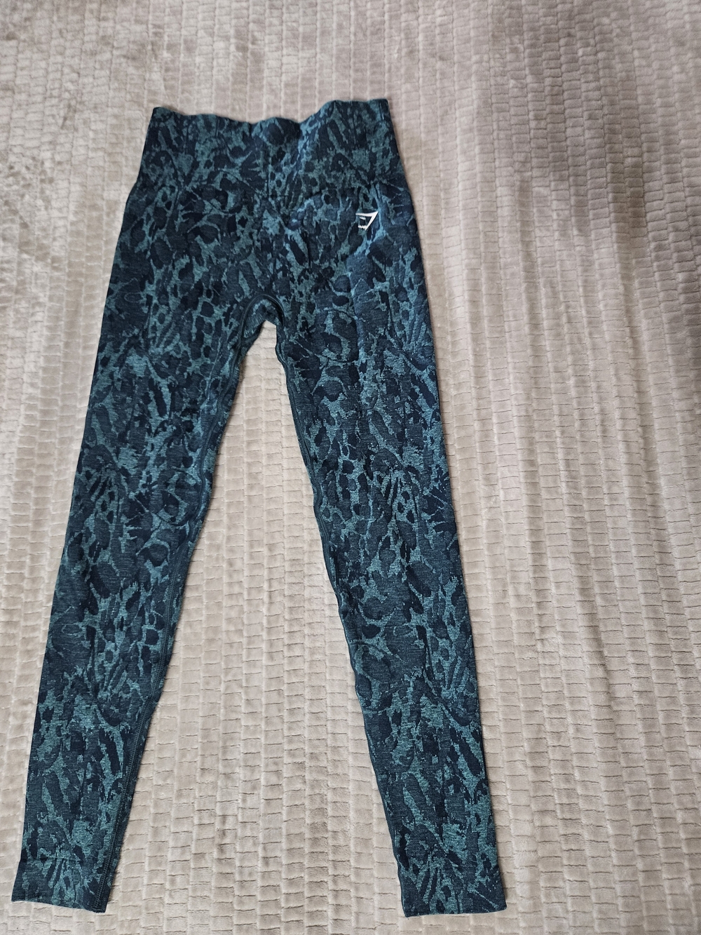 Gymshark Teal Snake-Print Leggings